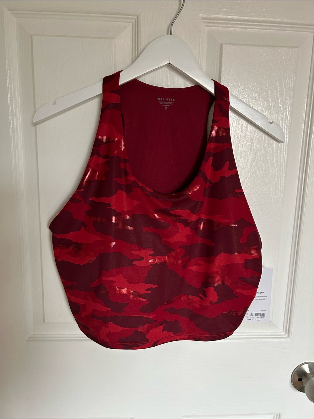 Athleta Red and Dark Red Camo Racerback Tank